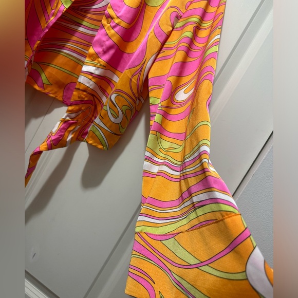 Colour Block Printed Blouse Size S NWOT - Picture 5 of 6